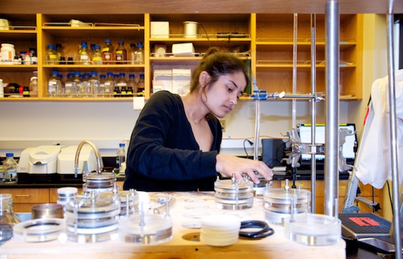 Vivian Lopez (MSc 2015) at one of her field sites.